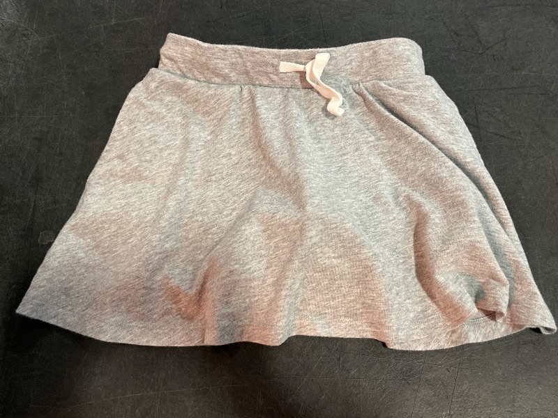 Photo 1 of (S) Girls' Knit Skort - Cat & Jack™ Heather Gray S: Mid Rise, Built-in Shorts, Seam Pocket
