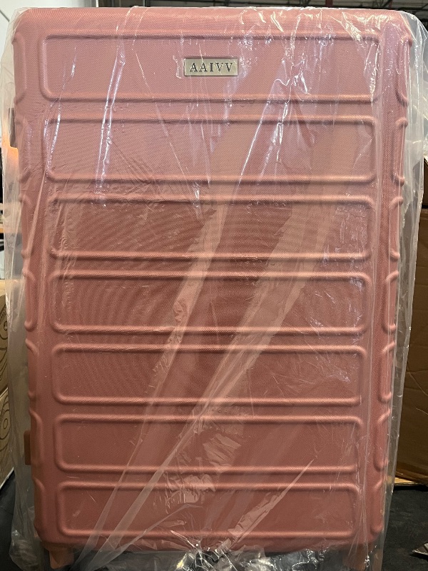 Photo 1 of 4 Piece Luggage Set Expandable ABS Travel Suitcase Set with Double Spinner Wheels TSA Lock Hardshell Durable Lightweight Traveling Luggage Sets Gift for Back to School (Rose Golden, 28in26in20in13in)
