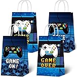 Photo 1 of Epakh 16 Pack Gamer Themed Birthday Party Favors Video Game Gift Bags with Handle for Kids Boys Gaming Goody Candy Treat Bags for Birthday Party Supplies Decorations
