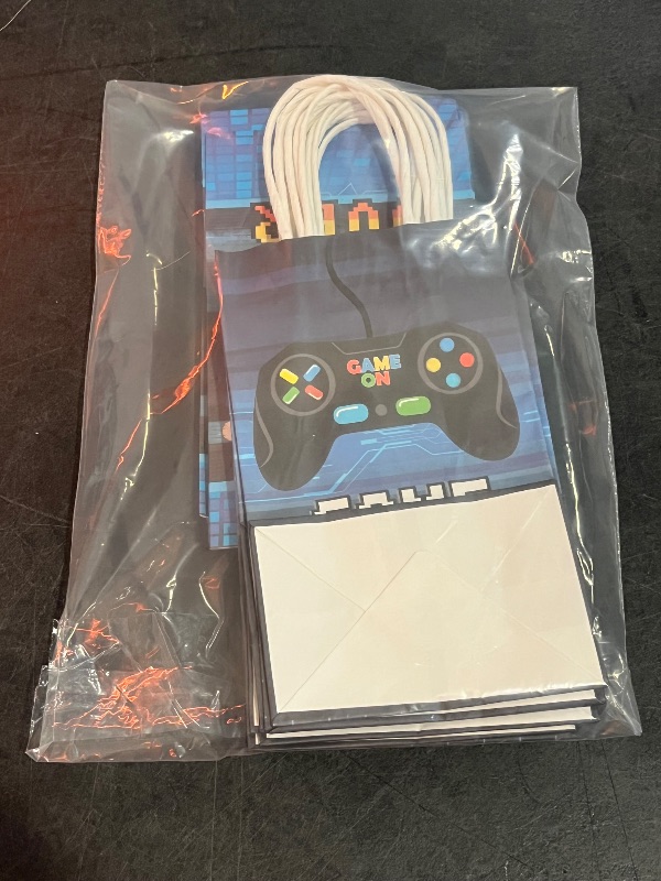Photo 1 of Epakh 16 Pack Gamer Themed Birthday Party Favors Video Game Gift Bags with Handle for Kids Boys Gaming Goody Candy Treat Bags for Birthday Party Supplies Decorations
