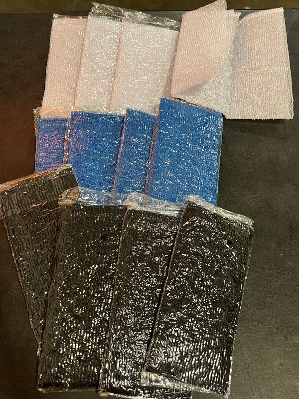 Photo 1 of ARCH&M Exfoliating Washcloth 12 Pack Back Scrubber for Shower Towel Body Scrubber Microabrasion Sponge Japanese Bath Wash Korean Beauty Wash Cloth Loofah Scrubber Black Off-White Navy-Blue
