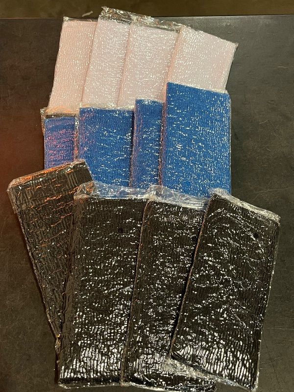 Photo 1 of ARCH&M Exfoliating Washcloth 12 Pack Back Scrubber for Shower Towel Body Scrubber Microabrasion Sponge Japanese Bath Wash Korean Beauty Wash Cloth Loofah Scrubber Black Off-White Navy-Blue
