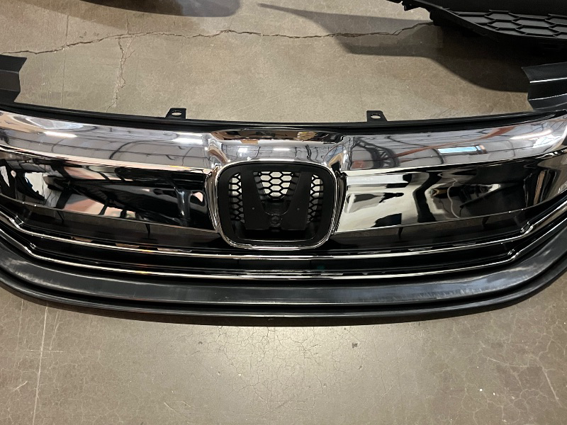 Photo 1 of KARPAL Front Bumper Grille Upper and Lower Grill Kit with LED Fog Lamp Fit for 2016 2017 Honda Accord Sedan
