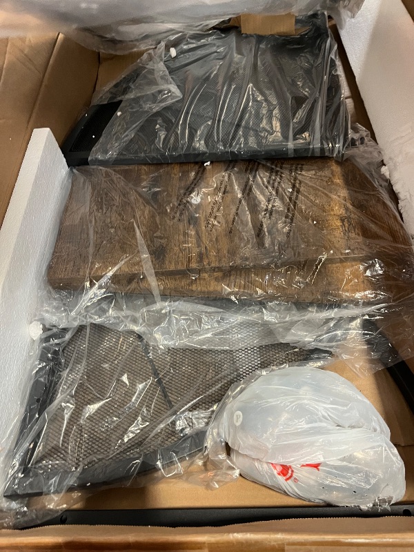 Photo 1 of LTTROMAT Corner Coat Rack with Storage, Entryway Hall Tree with Bench and 8 Metal Hooks, Freestanding Clothes Rack Shoes Shelf Organizer for Home Office Bedroom, Rustic Brown
