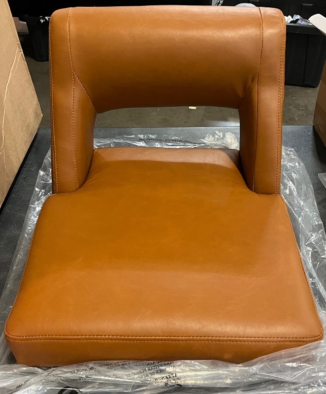 Photo 1 of RNKSFX Counter Height Bar Stools Set of 2 for Kitchen Counter Modern Bar Chairs with Backs for Kitchen Island with Upholstered Faux Leather Seat and Metal Frame, 26 Inch, Light Brown