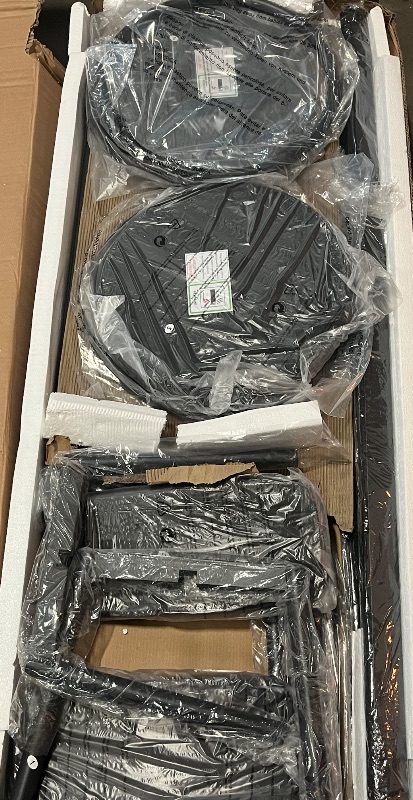 Photo 1 of Recaceik 3 Piece Bar Dining Table Set, Modern Bar Table and Stools for 2, Kitchen Counter Height Dining Table Set with 4 Storage, Breakfast Nook Set Pub Table with Backrest
