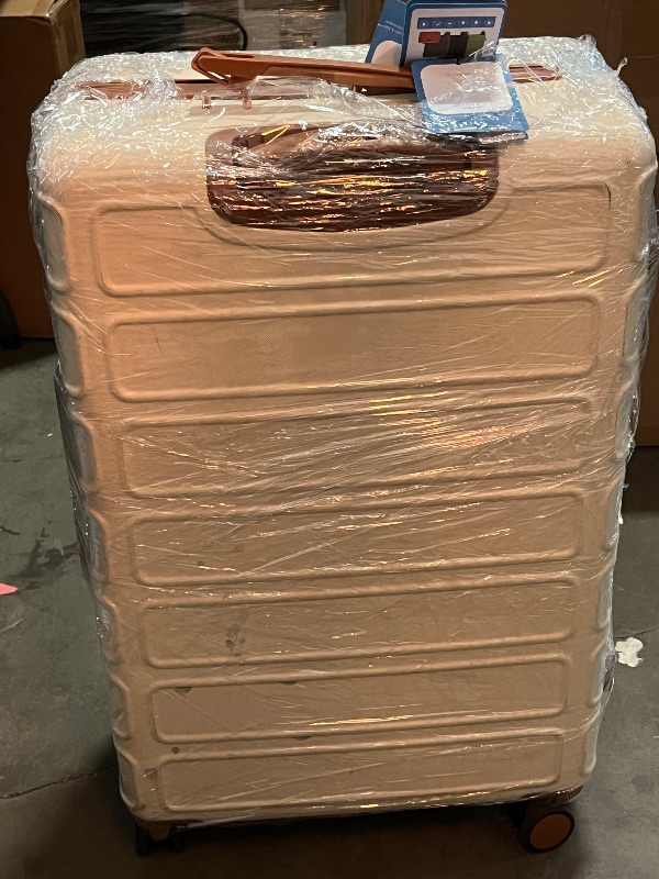 Photo 1 of AAIVV 4 Piece Luggage Set Expandable ABS Travel Suitcase Set TSA Lock Hardshell Durable Lightweight Traveling Luggage Sets Gift for Back to School (OFF White, 28in26in20in13in)