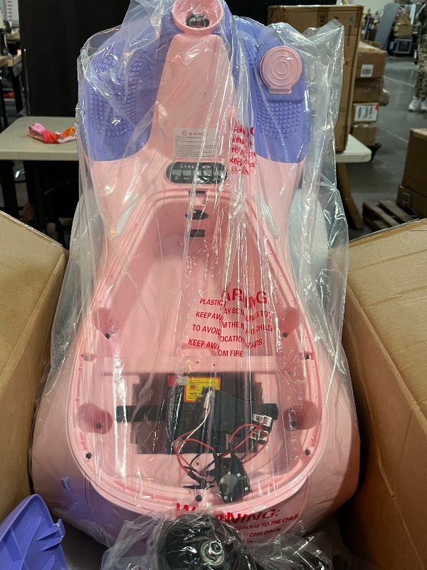 Photo 1 of GOBOKLE Electric Wiggle Car for Kids, 2 in 1 Wiggle Car with LED Flashing Wheels & Music Speaker, Ride on Toys with Anti-Rollover & Flexible Steering, Adjustable-Length Swing Car (Pink-Purple)
