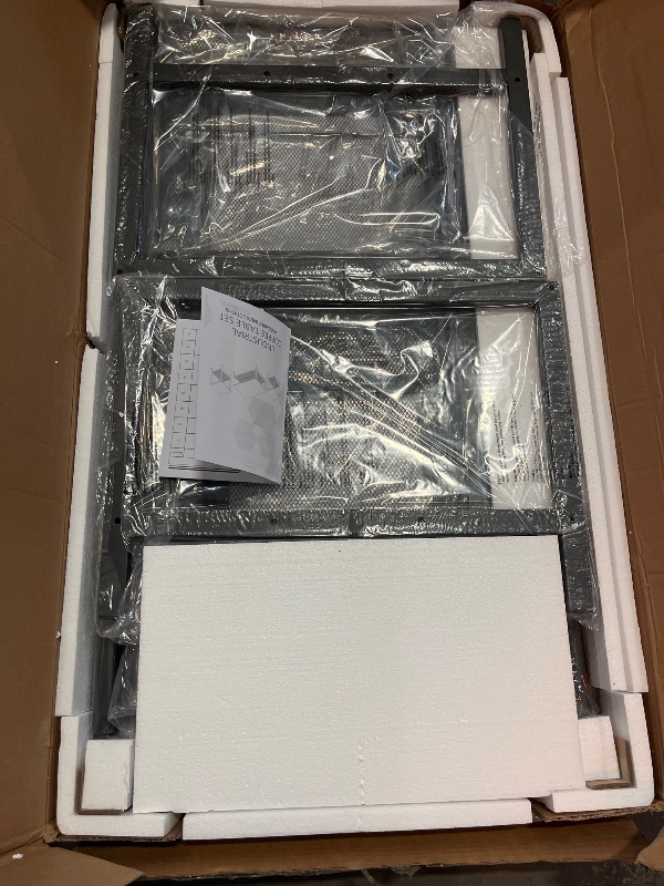 Photo 1 of Coffee Table Set of 3, Industrial Coffee Table with 2 Square End Side Tables, Modern Living Room Table Set, with Metal Frame, for Apartment Home Office, Grey
