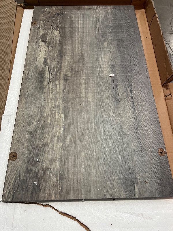 Photo 1 of AWQM Gray Coffee Table for Living Room with Round Corners, 2 Tier Living Room Table with Storage Shelf,Rectangular Coffee Table Center Table for Small Spaces,Easy Assembly