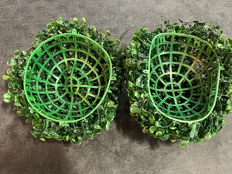 Photo 1 of Abaodam Artificial Greenery Hanging for Ceiling Decoration Portable Faux Eucalyptus Spheres for Weddings Festivals and Holiday Events Approx Inner Outer