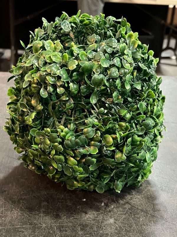Photo 1 of Abaodam Artificial Greenery Hanging for Ceiling Decoration Portable Faux Eucalyptus Spheres for Weddings Festivals and Holiday Events Approx Inner Outer
