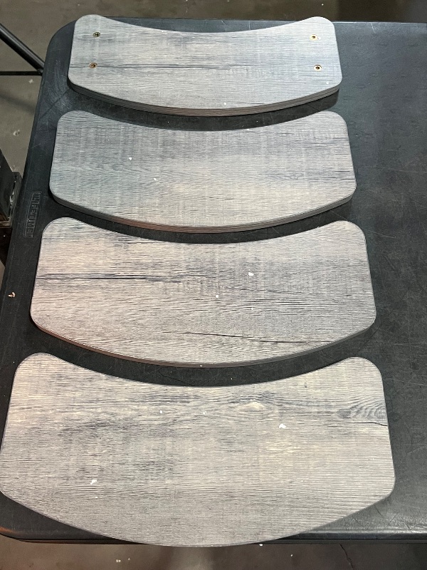 Photo 1 of HOMCOM 5-Piece Counter Height Bar Table with Space-Saving Design, Square Kitchen Table and Chairs Set with Footrest, Metal Legs, Industrial Dining Table Set for 4, Gray