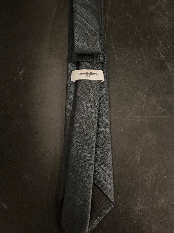 Photo 1 of Goodfellow & Co Men's Plaid Neck Tie, One Size - Dark Gray
