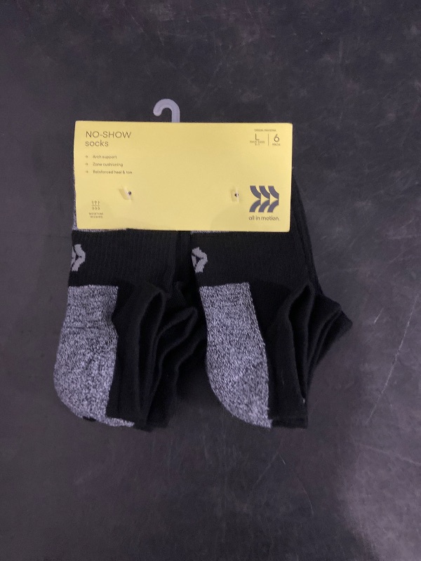 Photo 1 of Boys 6pk No Show Socks - All In Motion Black