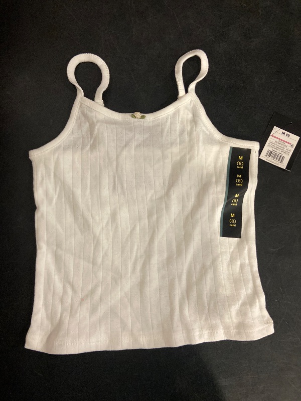 Photo 1 of Size M (8) Girls' Pointelle Cami - Art Class™ White