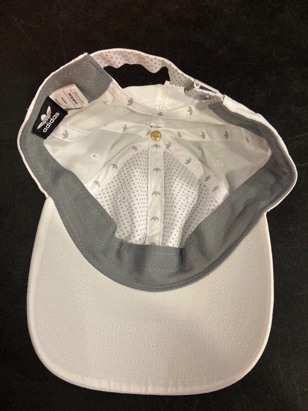 Photo 1 of One Size Adidas Hat Adult White Adjustable Strap Back Baseball Cap