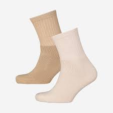 Photo 1 of One Size Two Pack Natural Ribbed Socks