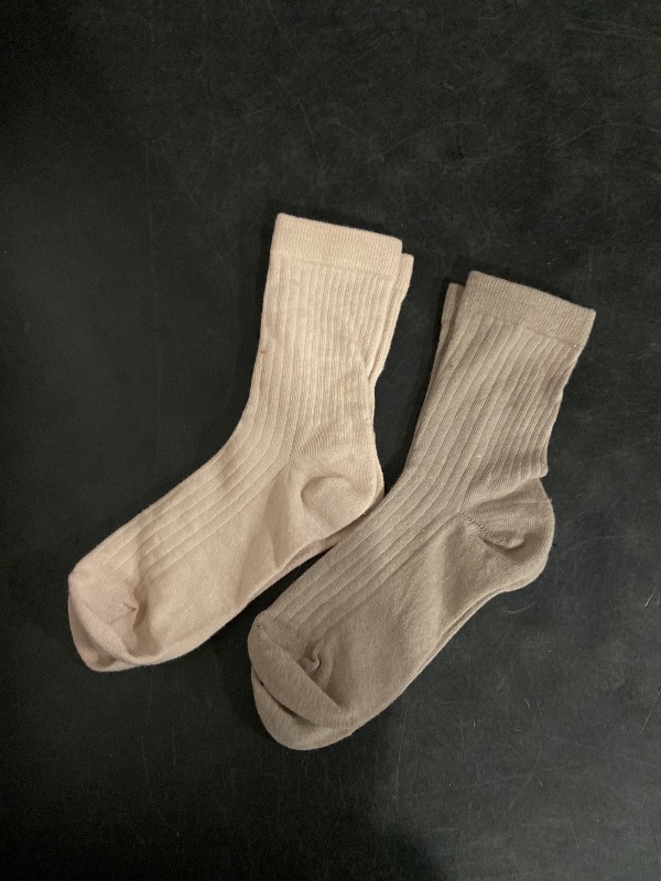 Photo 1 of One Size Two Pack Natural Ribbed Socks