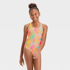 Photo 1 of Size (8)Girls' Leaf Printed One Piece Swimsuit - art Class™
