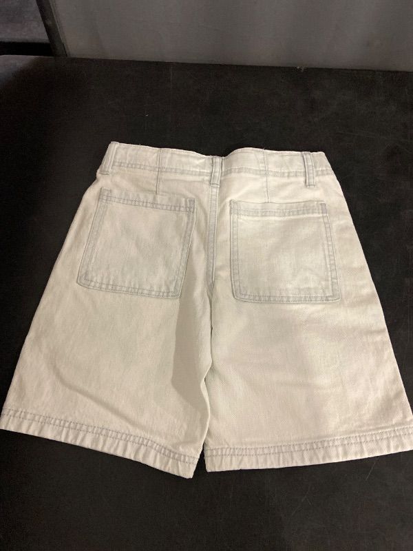 Photo 1 of (Size M 8) Girls' Mid-Rise Baggy Bermuda Jean Shorts - Art Class™ Light Wash M: Adjustable Waistband, 9.5" Inseam

