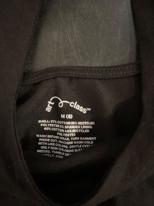 Photo 1 of (Size M 8) Girls' Square Neck Tank Top - Art Class™ Black M: Slim Fit, Sleeveless, Midweight Jersey