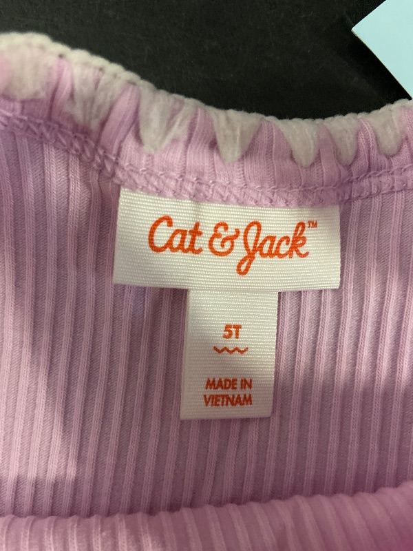 Photo 1 of (Size 5T) Toddler Girls' Ribbed T-Shirt - Cat & Jack™ Purple 5T