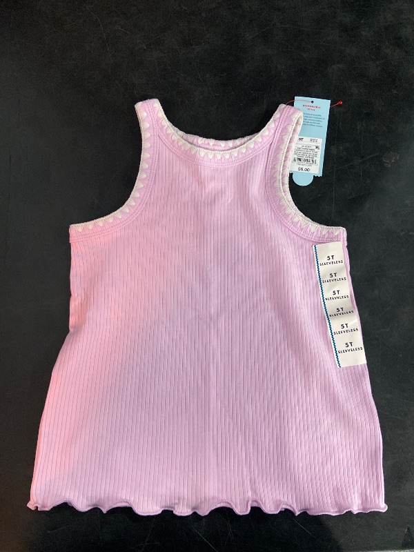 Photo 1 of (Size 5T) Toddler Girls' Ribbed T-Shirt - Cat & Jack™ Purple 5T