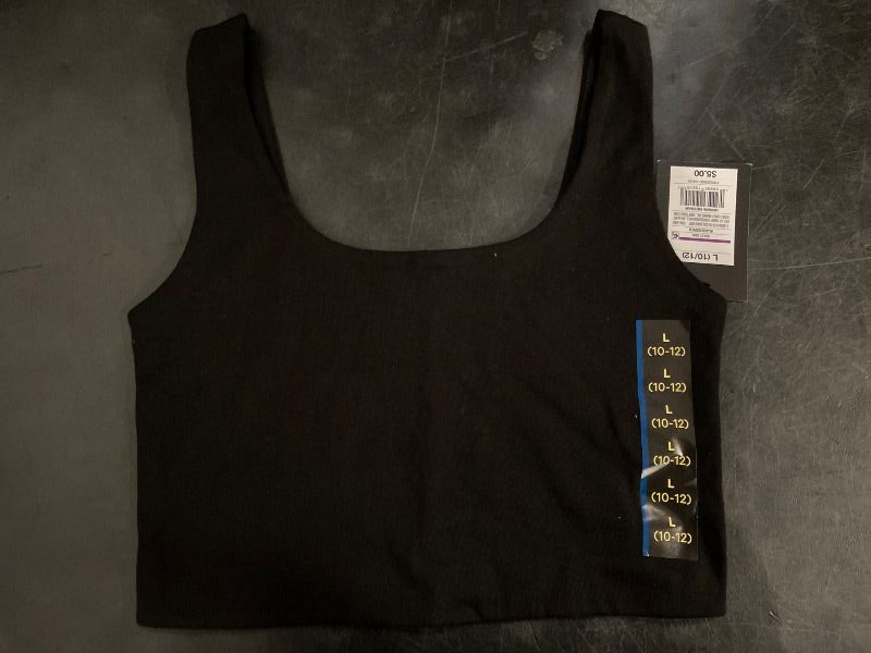Photo 1 of (Size L 10-12)Girls' Square Neck Tank Top - Art Class™ Black L: Slim Fit, Sleeveless, Midweight Jersey
