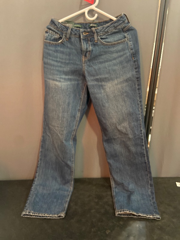 Photo 1 of (Size 4 ) Women's Mid-Rise Straight Curvy Jeans - Wild Fable™ Dark Wash 4