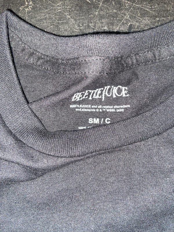View 4 of (Size Small) Beetlejuice Mens Black Graphic Tee Short Sleeve T-Shirt