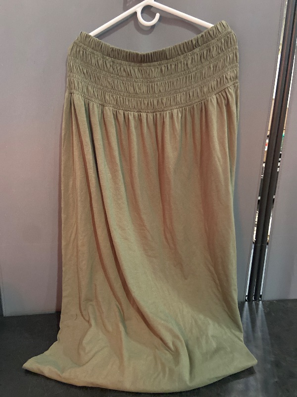 Photo 1 of (Size XL) Women's Knit Smocked Maxi a-Line Skirt - Universal Thread™ Olive Green XL
