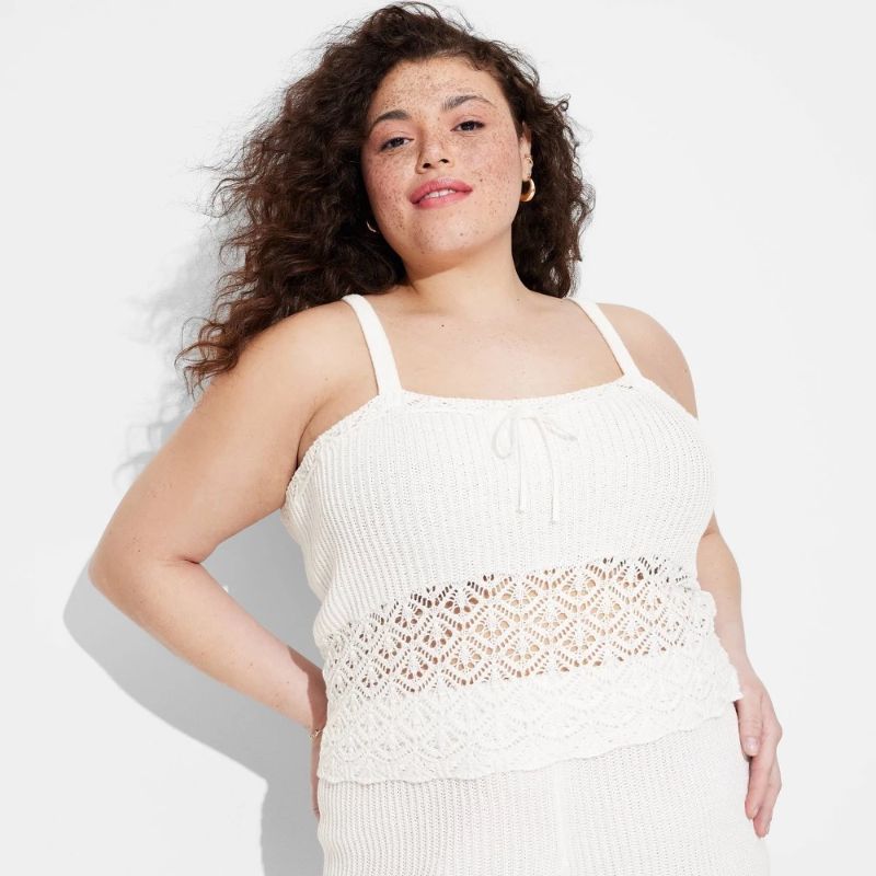 Photo 1 of 2XL - Women's Tank Sweater - Wild Fable™ Off-White XXL