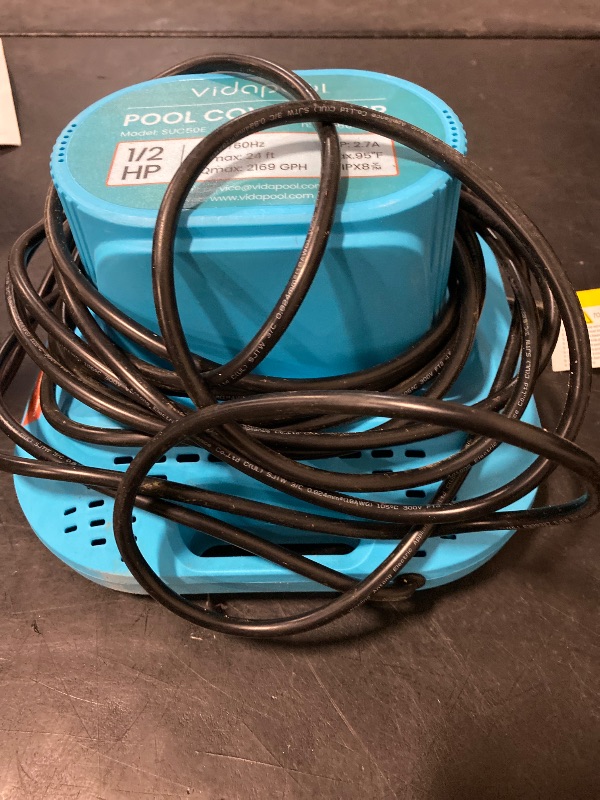 Photo 1 of 1/2 HP Pool Cover Pump Automatic On Off, Submersible Sump Pump Inground/Above Ground, 2169 GPH Water Removal Pump with 25 Feet Power Cord for Swimming Pool, Pond, Basement, Window Well