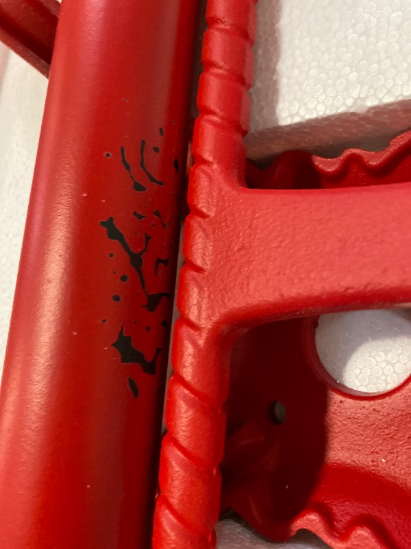 Photo 1 of Diwhy Rustic Industrial Farmhouse Tractor Seat Adjustable Bar Stool Industrial bar Chair (Aged Red, Cast Iron)