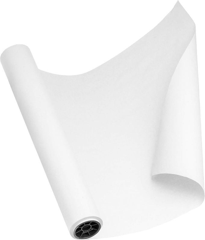 Photo 1 of DIY CREW White Kraft Paper Roll - 30 Inch x 150 Feet - USA Made - Recycled Material - Wrapping Paper - Ideal for Packing, Shipping, Packaging, Bulletin Board, Arts & Crafts, Banner, Table Covering