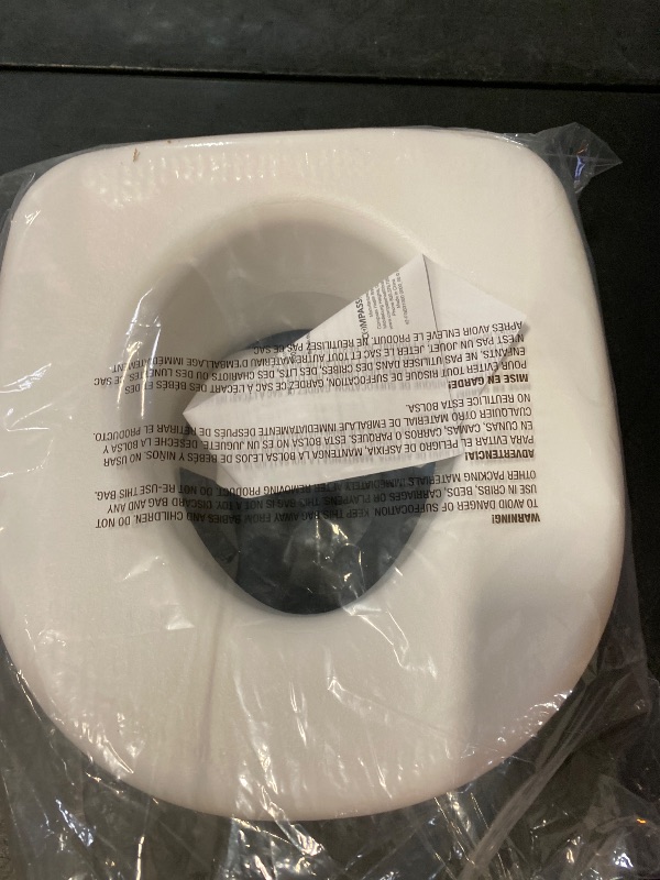 Photo 1 of Carex Toilet Seat Riser, Adds 5 Inches of Height, Elevated and Raised Toilet Seat with 300 lbs Capacity, Standard Riser for Elderly and Handicap, Universal, Slip-Resistant, White