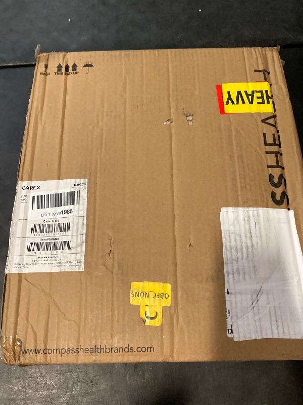 Photo 1 of Carex Toilet Seat Riser, Adds 5 Inches of Height, Elevated and Raised Toilet Seat with 300 lbs Capacity, Standard Riser for Elderly and Handicap, Universal, Slip-Resistant, White