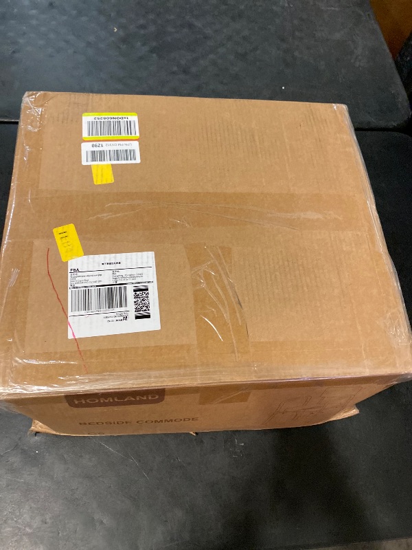 Photo 1 of HOMLAND Bedside Commode with Padded Seat and Backrest, Aluminum Commode Toilet with Bucket, Easy Cleaning Portable Toilet for Adults and Seniors, 350 lb Capacity Enhanced Crossbar