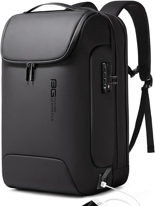 Photo 1 of BANGE Men's Anti-Theft Backpack,Waterproof Fashion Travel Backpacks,High Tech Backpack with USB3.0 Charging Port,Business Laptop Backpack Fits 17.3 Inch Notebook…