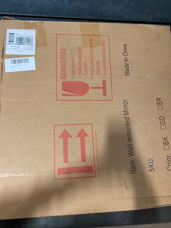 Photo 1 of 24 Inch Round Mirror - Circle Mirrors for Bathroom, Entryway and Living Room Wall Decor, Modern Hanging Vanity Mirror, Matte Black Circle Decorative Wall Mirror