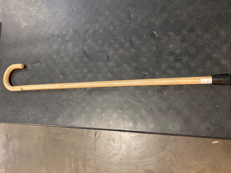 Photo 1 of Carex Wooden Walking Cane, Round Handle Wood Cane with Natural Ash Finish and Rubber Tip, Traditional Style Walking Stick for Men and Women, 36 Inch Height, 7/8 Inch Diameter Natural Ash Finish