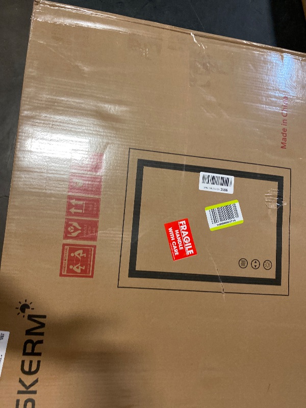 Photo 1 of miskerm 32"x 24" LED Bathroom Mirror with Lights, Dimmable, Double Lights, Backlit + Front Lit, 3 Colors Led Mirror for Bathroom, Lighted Bathroom Vanity Mirror, Tempered Glass(Horizontal/Vertical)