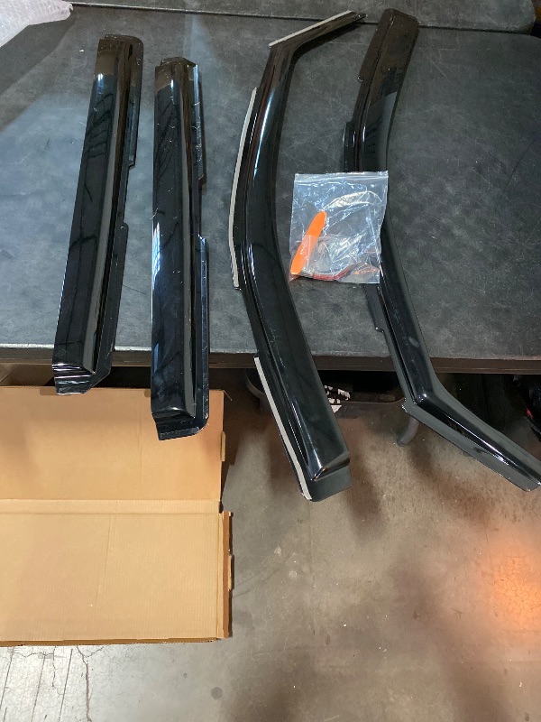 Photo 1 of in-Channel Window Rain Guards Fit for Truck Chevy Silverado/GMC Sierra 1500 2019-2026 Crew Cab Extra Durable Window Deflectors Vent Visors Shades Exterior Car Accessories Visors Rain Guards