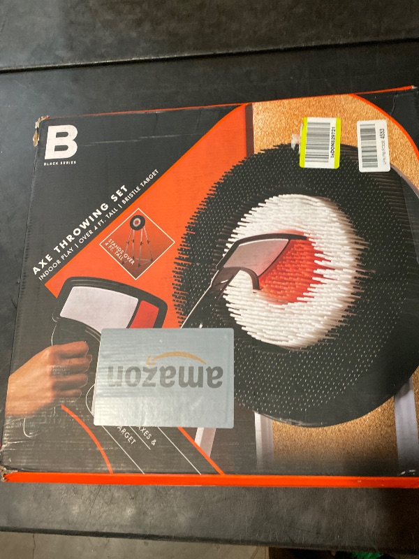 Photo 1 of Black Series Axe Throwing Set – Indoor & Outdoor Party Game| Safe Plastic Throwing Axes| Collapsible Target| Backyard Game, Carnival Game, Beach Camping, Tailgating Essential| Fun Sports Activity Gift