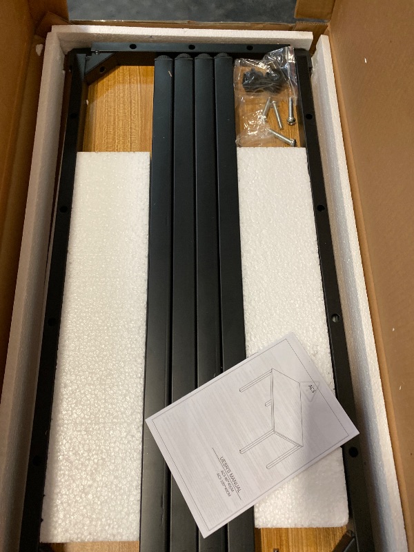 Photo 1 of DlandHome 31.5 inches Small Computer Desk for Home Office Activity Table Writing Table for Small Spaces Study Table Student Laptop Desk Teak and Black DND-AC3BB-8040