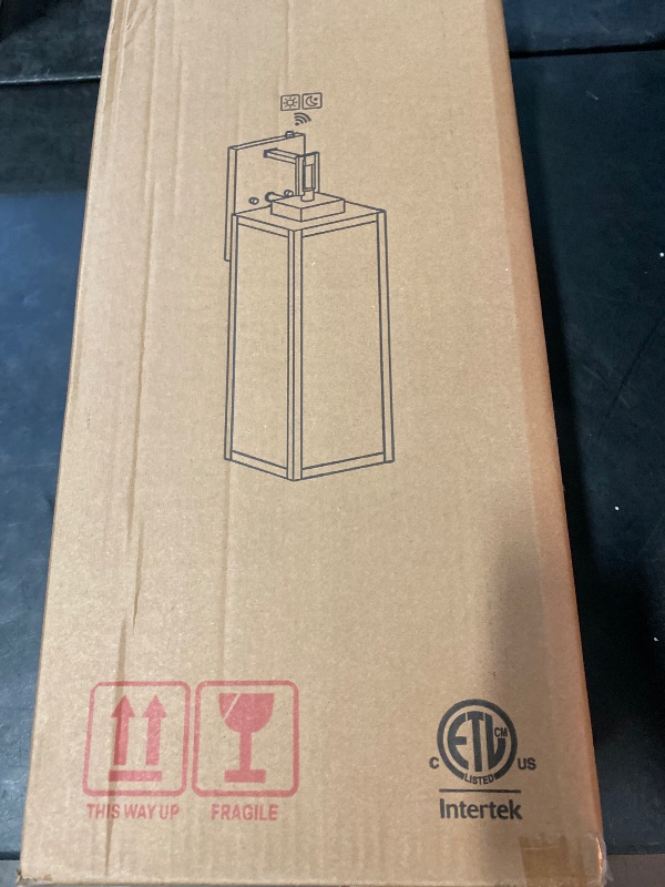 Photo 1 of 22 Inch Outdoor Wall Light Dusk to Dawn, Extra Large Wall Lantern for House Exterior Wall Sconce with Sensor, Photocell Porch Light for House Outside Garage Patio Lighting, E26 Socket, 1 Pack