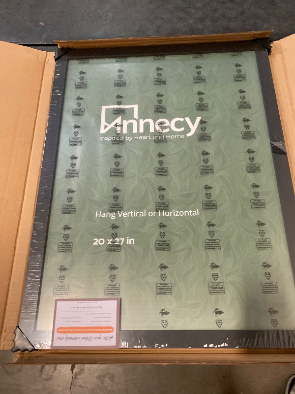 Photo 1 of A PLUS MAX 20x27 Frame, Black Engineered Wood Picture Frame for 20 x 27 Inch Puzzle Poster Photo, Light Weight 20 by 27 Poster Frame with Wood-grain for Wall - 1 Pack/Black/20 x27