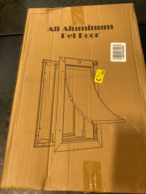 Photo 1 of 3-Flap Dog Door for Wall, Large All Aluminum Alloy Doggy Doggie Door, Wall Mount Pet Door for Dogs with 2 Locks, Insulation Layer, 2 Magnetic Flaps, Closing Panel, Pets Up to 110 LB