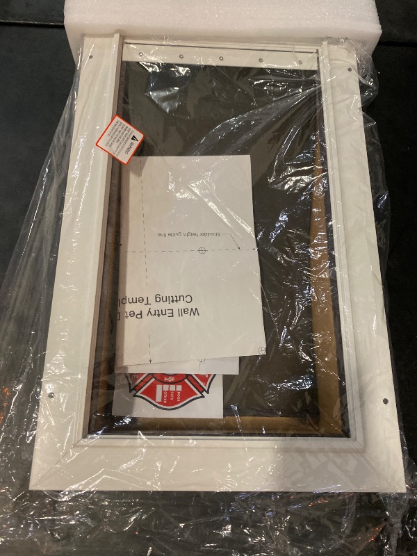 Photo 1 of 3-Flap Dog Door for Wall, Large All Aluminum Alloy Doggy Doggie Door, Wall Mount Pet Door for Dogs with 2 Locks, Insulation Layer, 2 Magnetic Flaps, Closing Panel, Pets Up to 110 LB